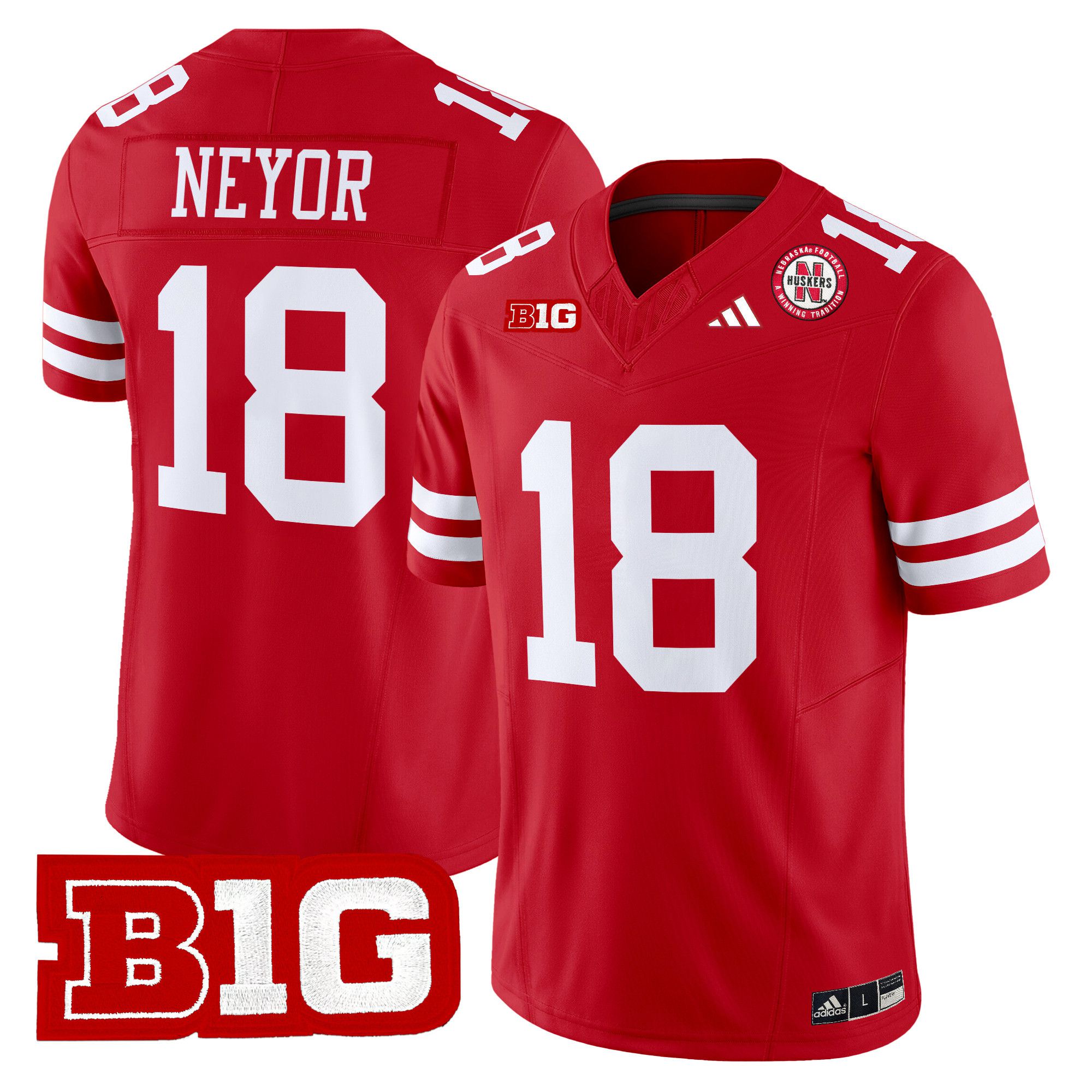 Men Nebraska Cornhuskers #18 Neyor Red 2024 Vapor Limited NCAA Jersey style 1->ncaa teams->NCAA Jersey